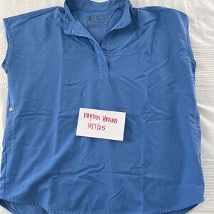 Figs Women's Button Down Blue Shirt